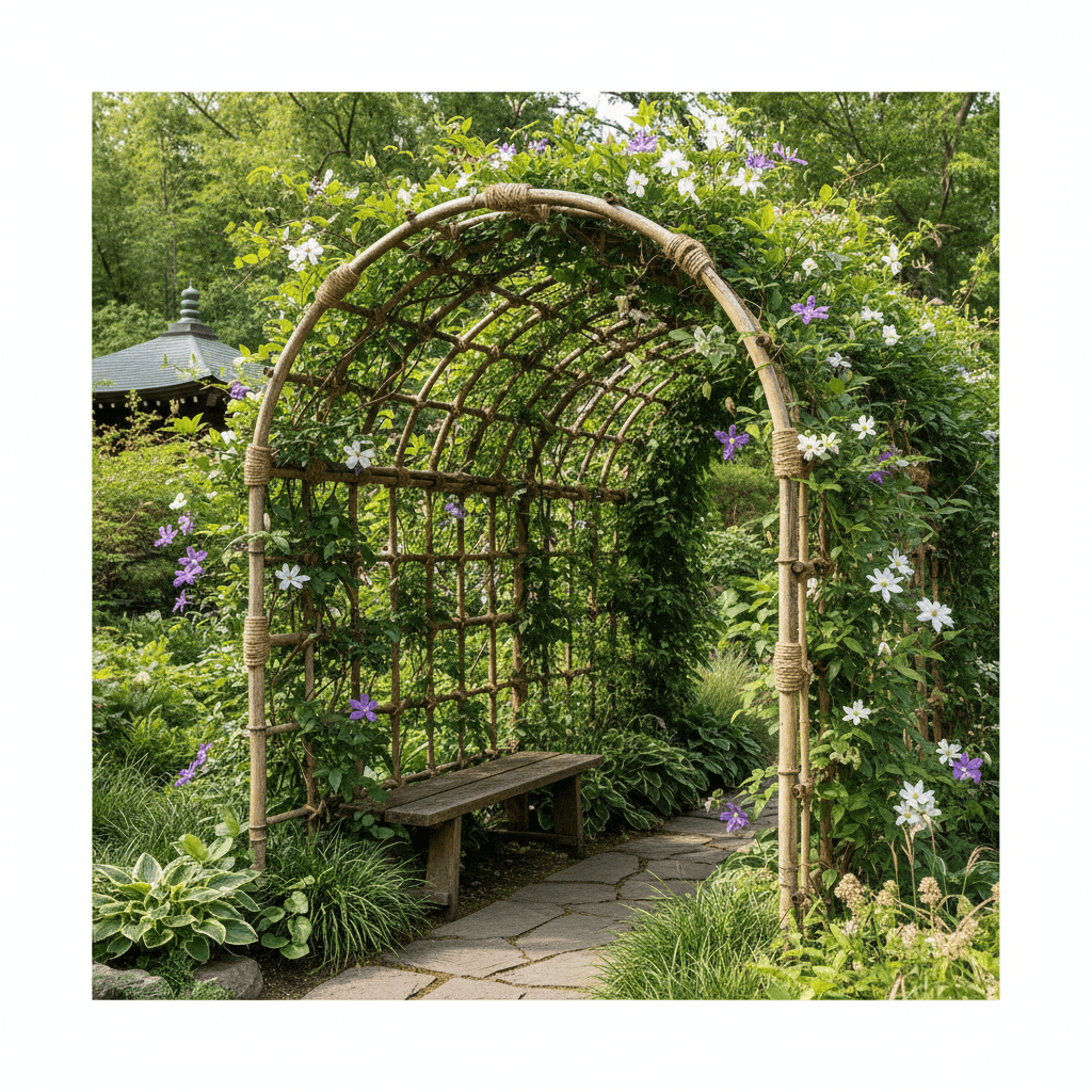 Bamboo garden trellis